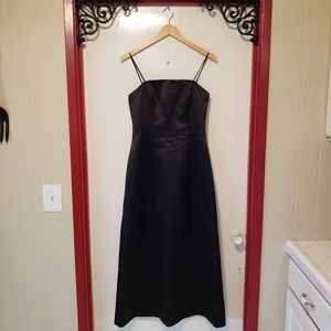 Alex Evenings Black Satin Dress